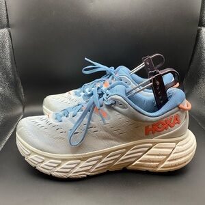 Hoka One One Gaviota 4 Running Shoes Womens 9B Light Blue Training Sneakers